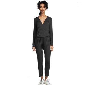 Spiritual Gangster Surplice Black Jumpsuit, large